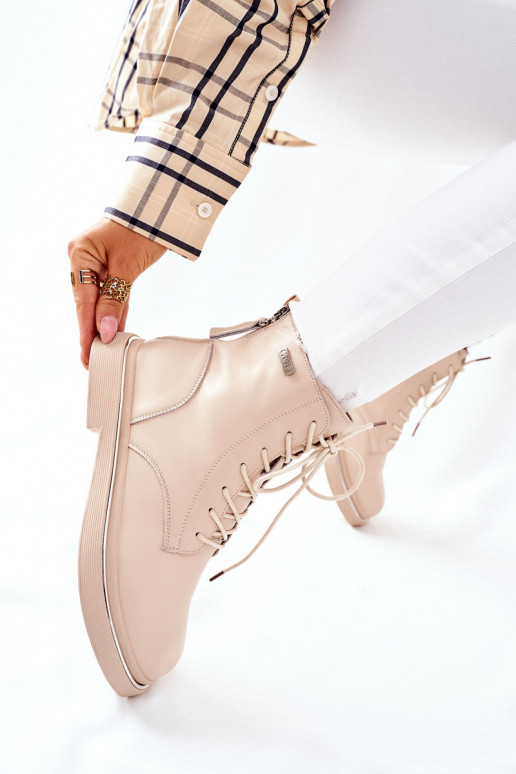 Bottes femme beiges