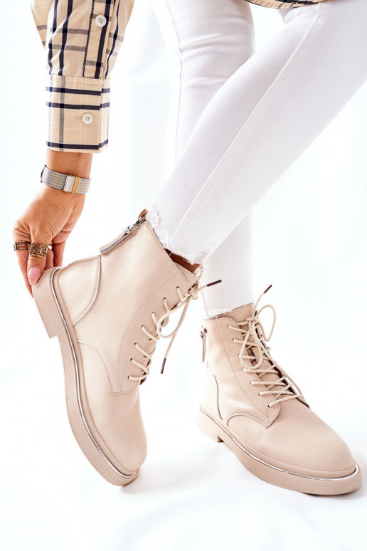 Bottes femme beiges