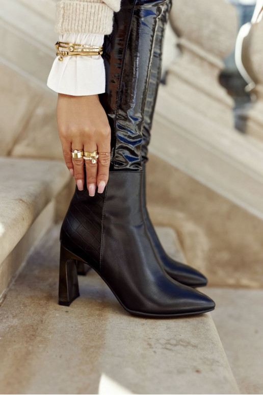 Bottines noires à talons Olastis
