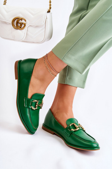 Mocassins pour femmes en vert de Coris