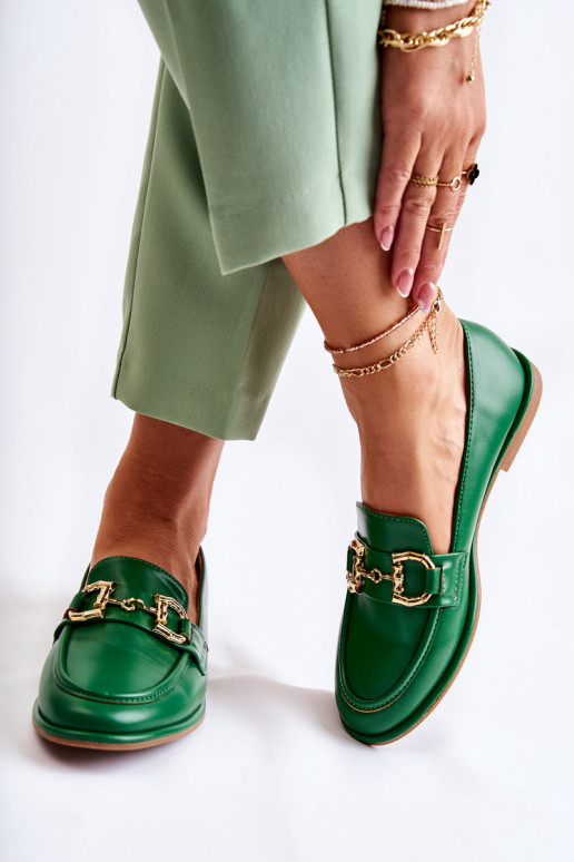 Mocassins pour femmes en vert de Coris