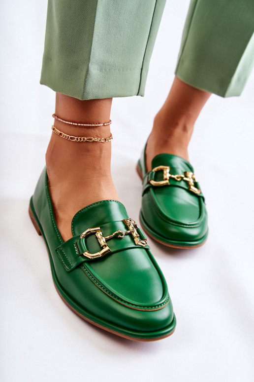 Mocassins pour femmes en vert de Coris