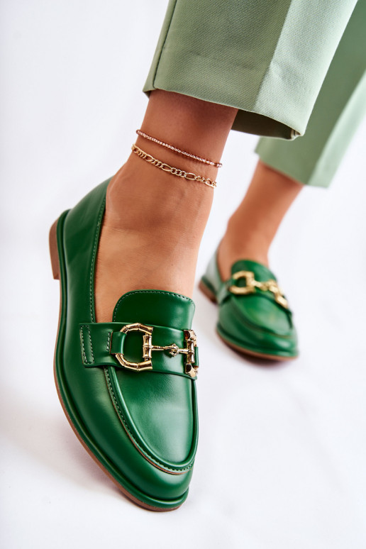 Mocassins pour femmes en vert de Coris