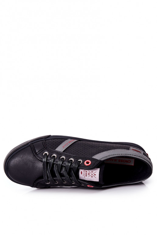 Chaussures décontractées Cross Jeans pour hommes de couleur noire