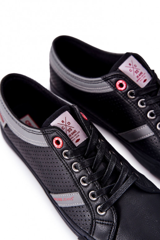 Chaussures décontractées Cross Jeans pour hommes de couleur noire