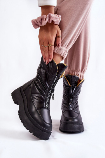 Bottes de neige noires avec...