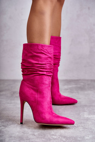 Bottines longues roses Laguna 2