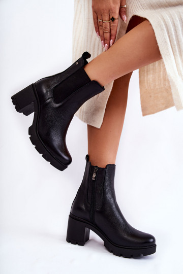 Bottes à plateforme Martine noires