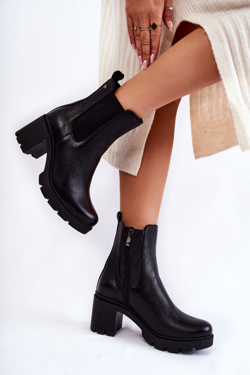 Bottes à plateforme Martine noires