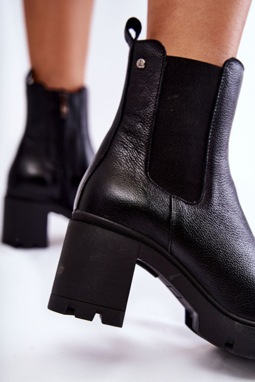Bottes à plateforme Martine noires