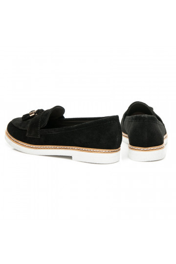 Mocassins en daim noir 2