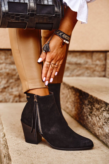 Bottines noires à talons... 2