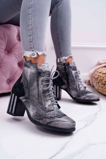 Boots femme en cuir naturel...