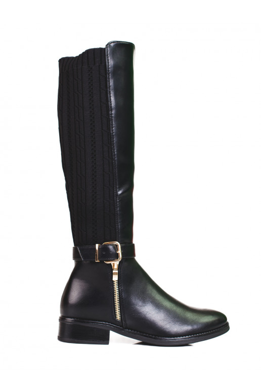 Chaussures en cuir noir Shelovet