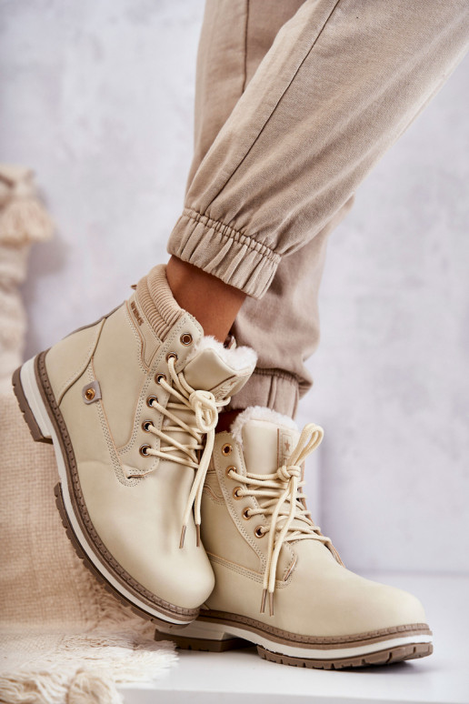 Bottines chaudes couleur beige Liv