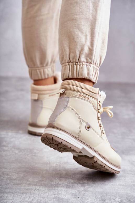 Bottines chaudes couleur beige Liv