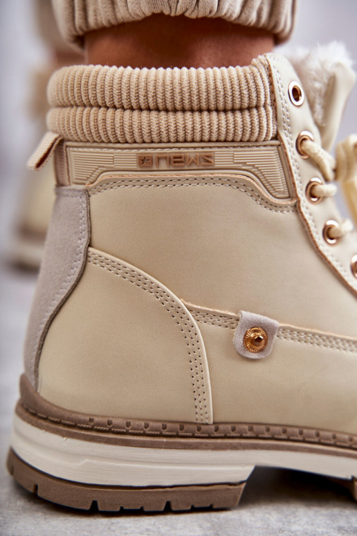 Bottines chaudes couleur beige Liv