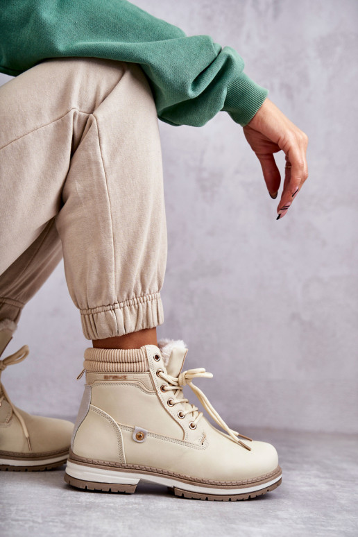 Bottines chaudes couleur beige Liv