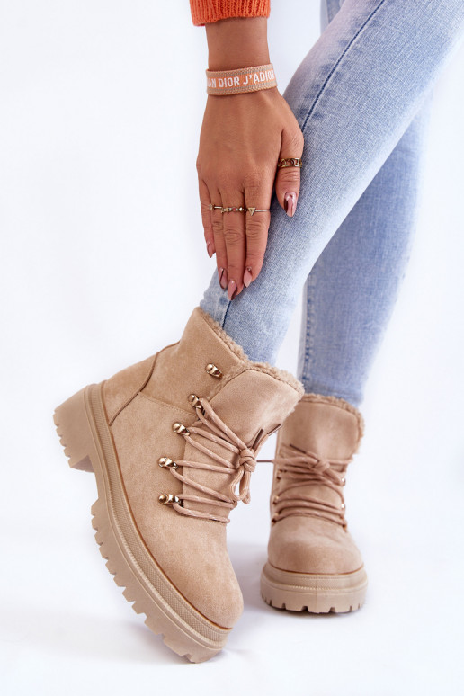 Bottines Bellita en daim beige Bottines Bellita en daim beige