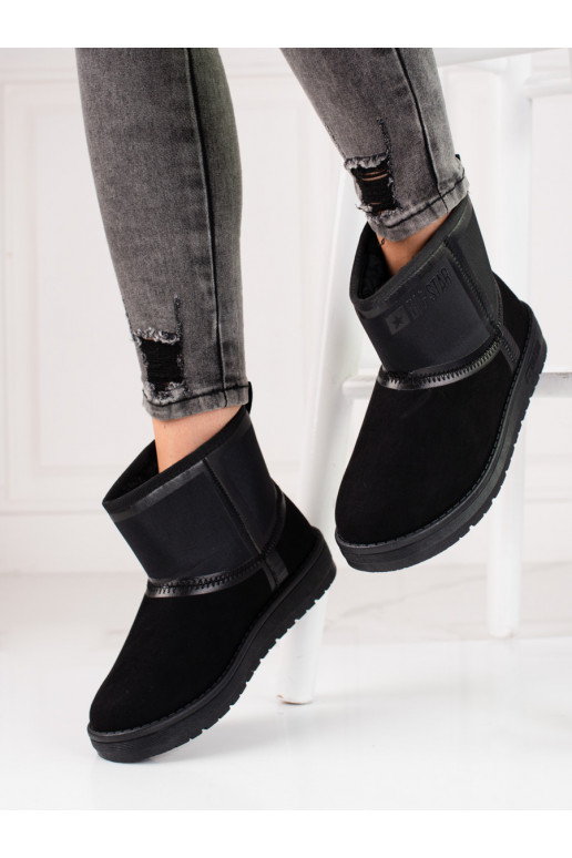 Bottes de neige femme en daim noir BIG STAR