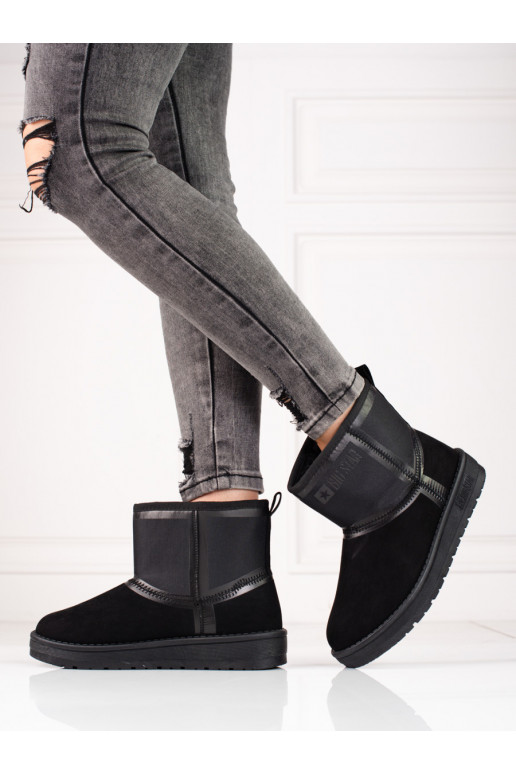Bottes de neige femme en daim noir BIG STAR