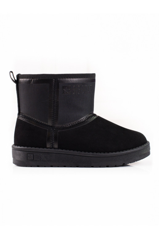 Bottes de neige femme en daim noir BIG STAR