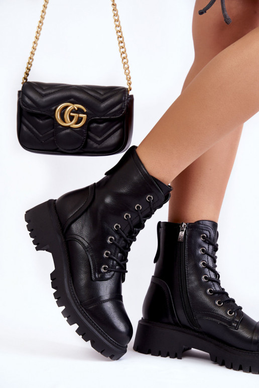 Bottines noires réchauffées pour femme Bottines noires réchauffées pour femme