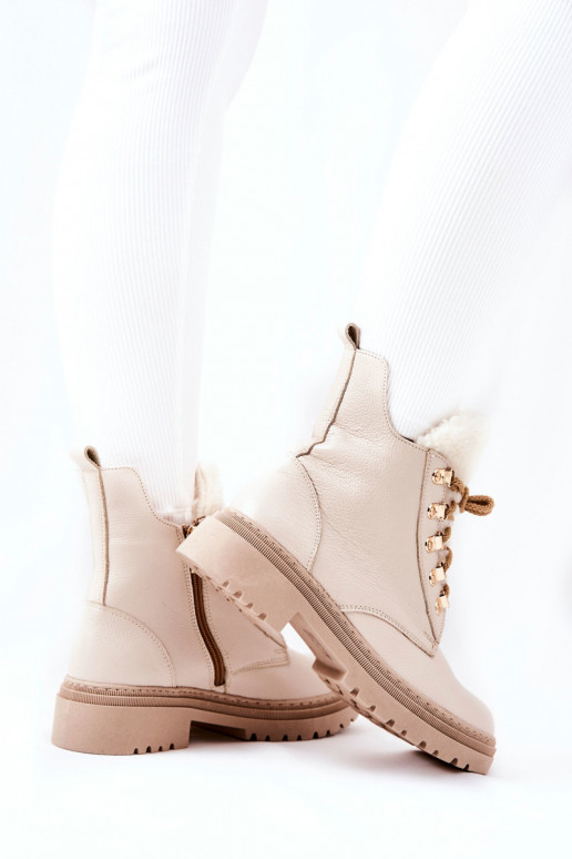 Bottines Khaleni pour femme en beige