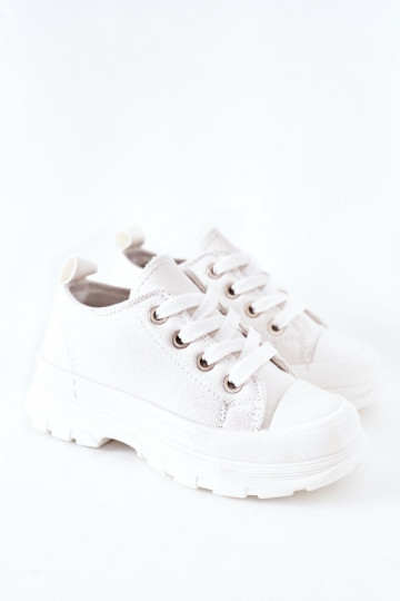 Chaussures de loisirs pour enfants avec plateforme de couleur blanche Travel Time 2