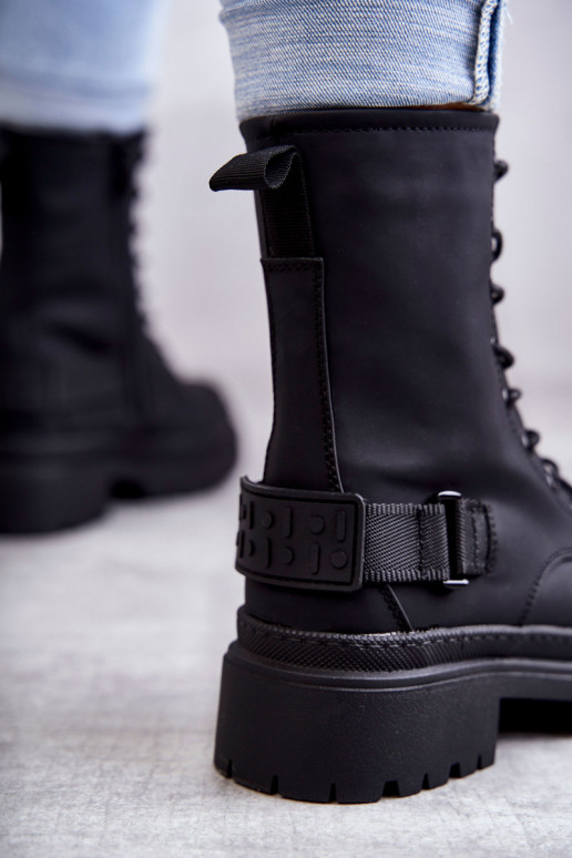 Bottines réchauffées avec fermetures...