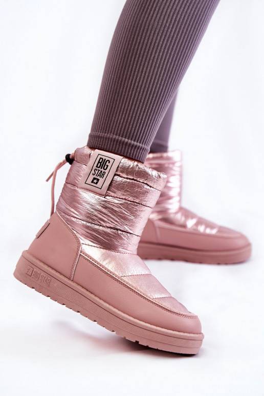 Bottines de neige chauffantes roses Big Star pour femme