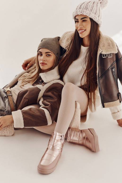 Bottines de neige chauffantes roses... Bottines de neige chauffantes roses...