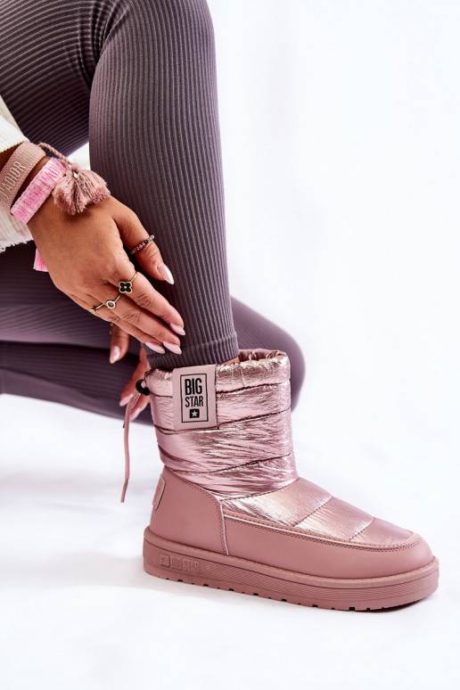 Bottines de neige chauffantes roses... Bottines de neige chauffantes roses...