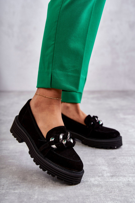 Chaussures noires en daim Laura Messi