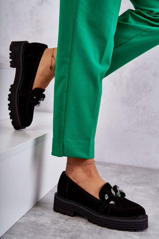 Chaussures noires en daim Laura Messi