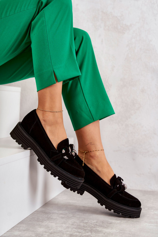 Chaussures noires en daim Laura Messi