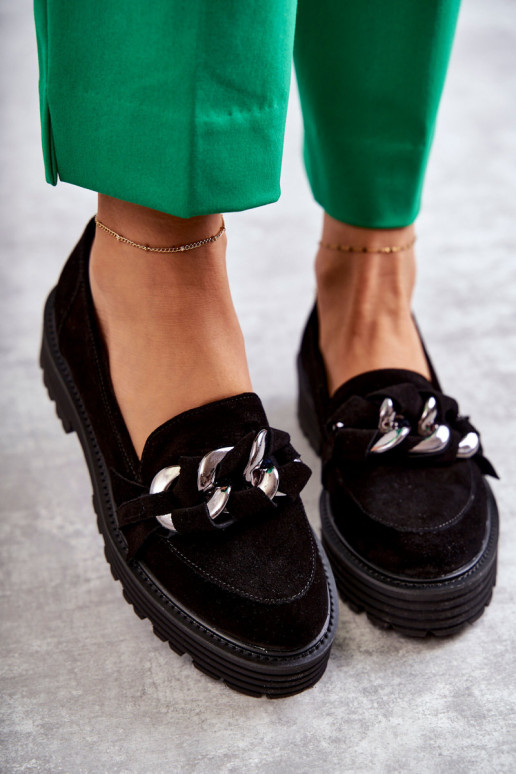 Chaussures noires en daim Laura Messi