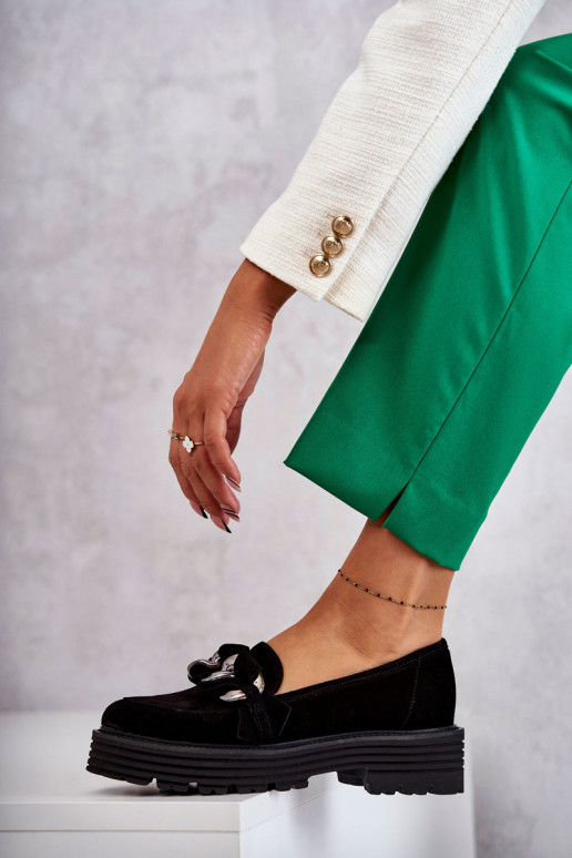 Chaussures noires en daim Laura Messi