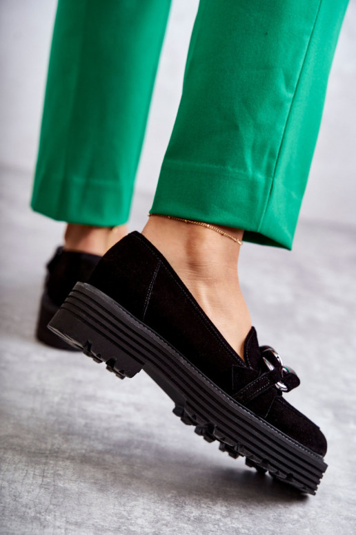 Chaussures noires en daim Laura Messi