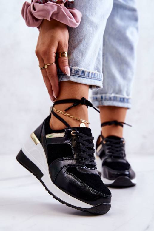 Chaussures de sport Rayana noires et blanches pour femme