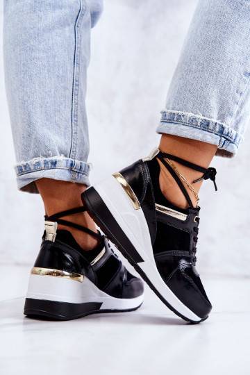 Chaussures de sport Rayana noires et blanches pour femme 2
