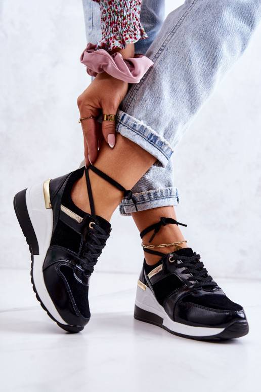 Chaussures de sport Rayana noires et blanches pour femme