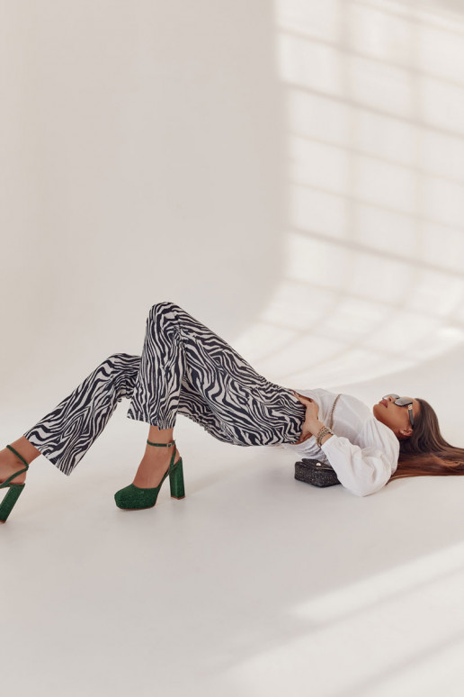 Chaussures à talons brillantes Vert rosel