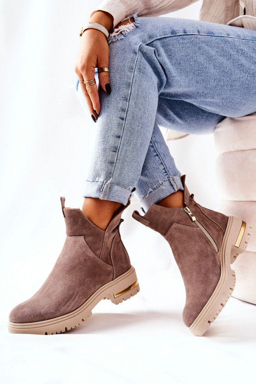Bottes chauffantes couleur cappuccino Cut Out Tanya
