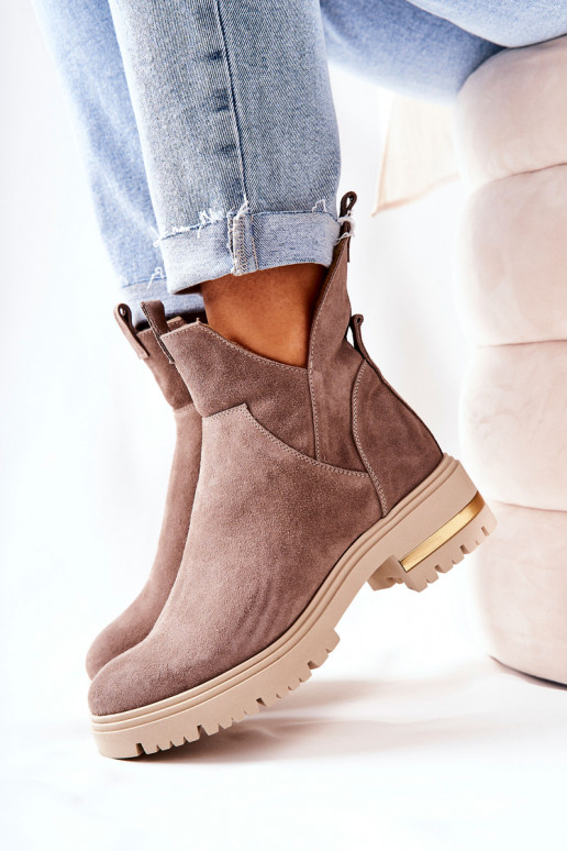 Bottes chauffantes couleur cappuccino Cut Out Tanya