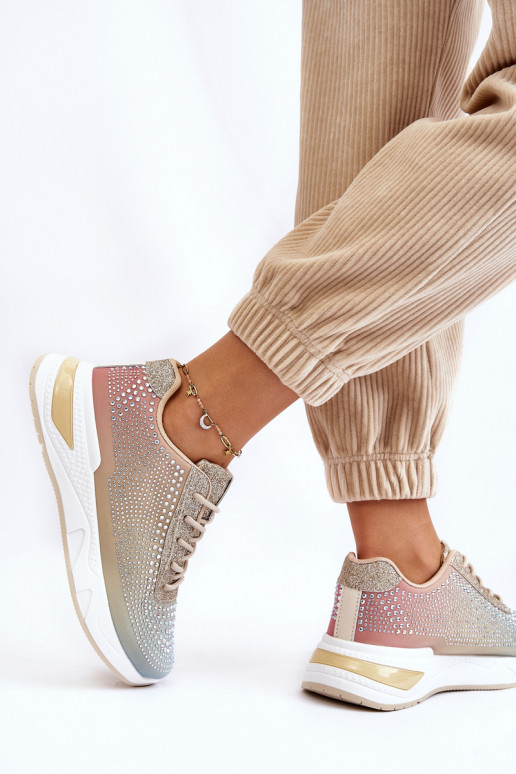 Baskets brillantes avec œillets...