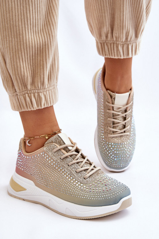 Baskets brillantes avec œillets...