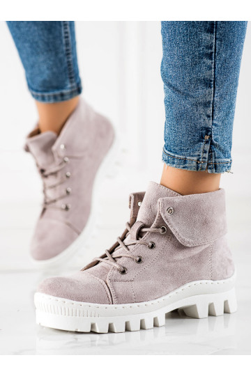 Boots femme violet clair S.Barski 2