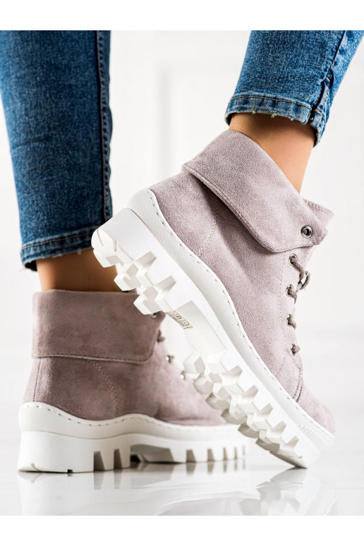 Boots femme violet clair S.Barski Boots femme violet clair S.Barski