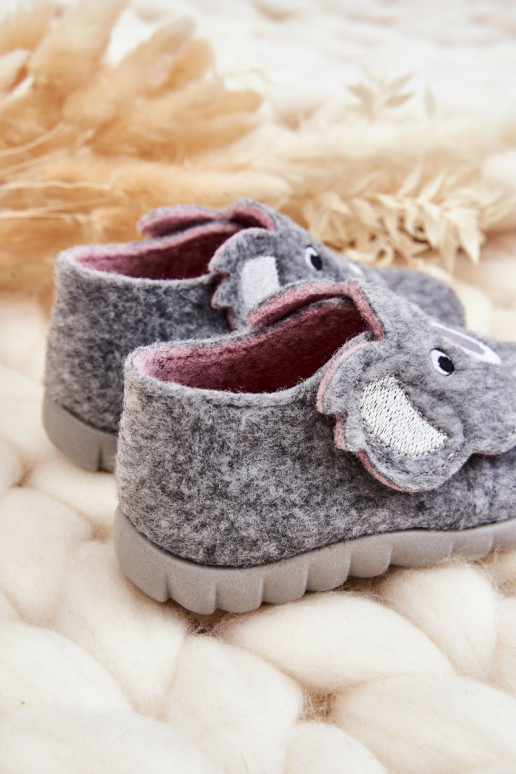 Chaussons enfant Befado Koala couleur gris